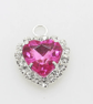 (P040S rose pink) 10 pcs, 14mm Crystal Pendants