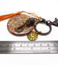 Steampunk Goth Bag Charm Keyring with Cogs and Skull - Image 7