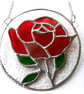 Rose Ring Suncatcher Stained Glass Red - Image 5