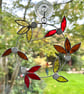 Stained Glass Mini Autumn Wreath Suncatcher - Handmade Window Decoration - Image 3