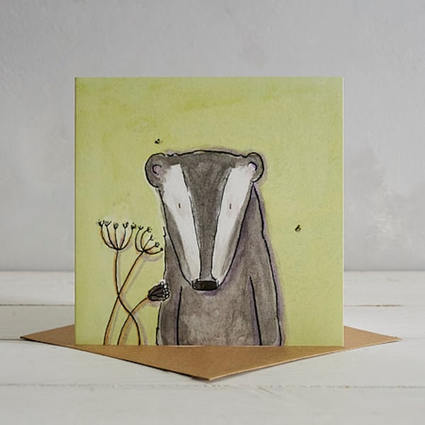 Barry Badger Greetings Card