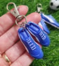 Football Boots Keyring, Soccer Backpack Charm, Keychain For Football Fans, Blue - Image 3