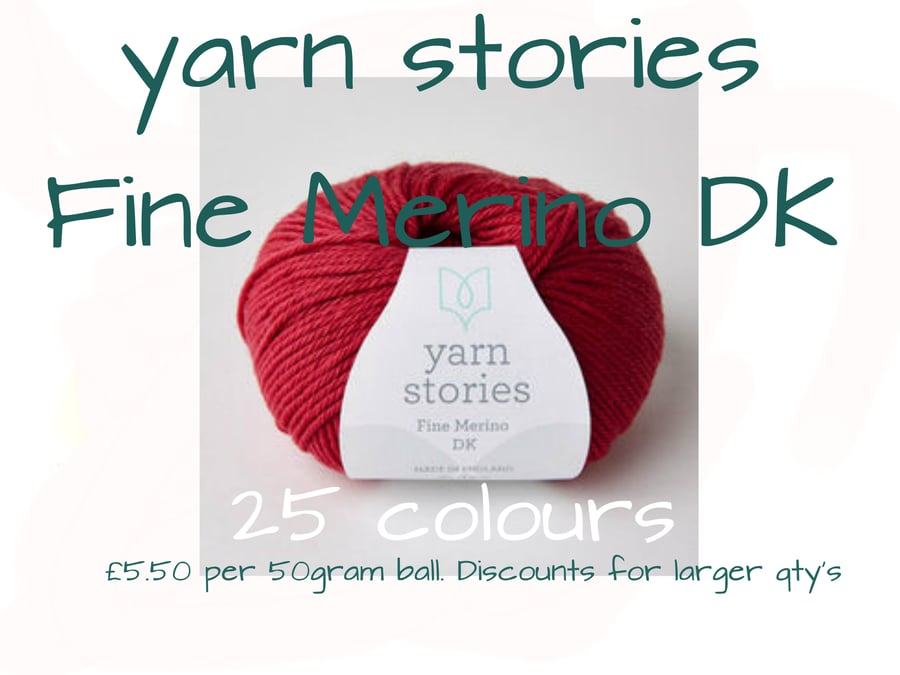 Yarn Stories Fine Merino DK 50 gram balls