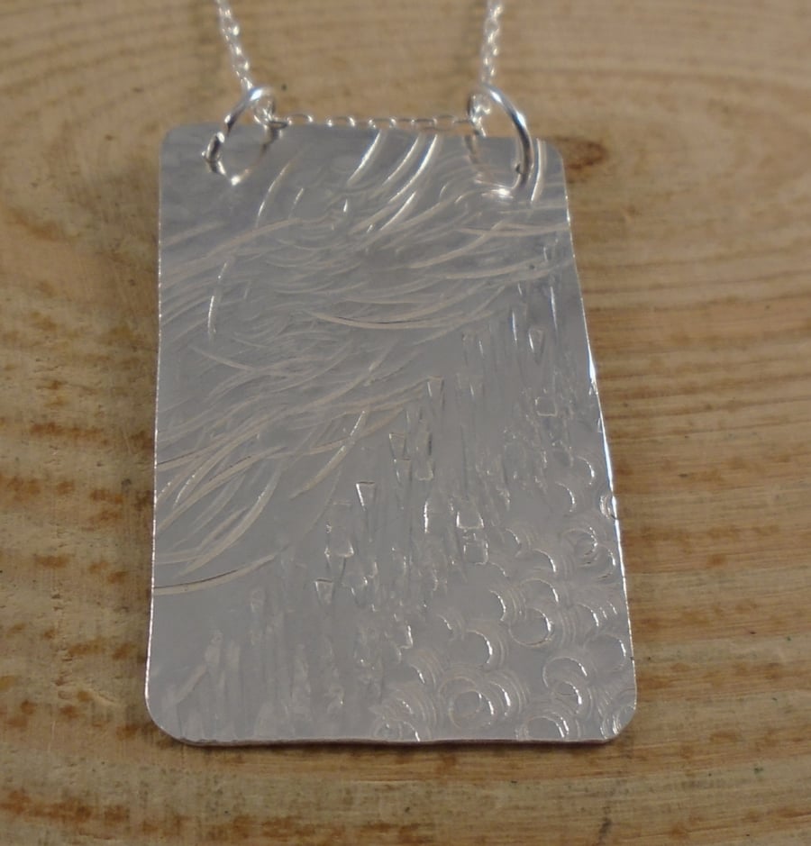 Sterling Silver Multi Textures Necklace