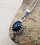 Tiny Bloodstone pendant. 925 sterling silver. March birthstone necklace. - Image 1