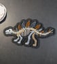 Stegosaurus skeleton - Embroidered Iron on Patch - Image 1