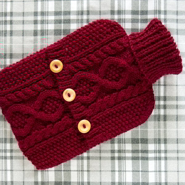 Handmade hot water bottle covers on Folksy