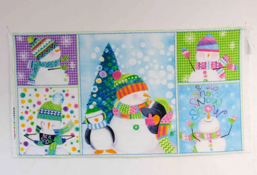 By Golly Get Jolly Snowman Fabric Panel by Blank Quilting Corporation