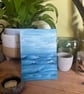 Stormy ocean seascape acrylic finger painting