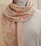 Liberty of London Print Long Scarf.Cotton Tana Lawn and Velvet  