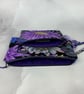 Floral zip clutch bag, Detachable wrist strap, 2 size options, Handmade - Image 8