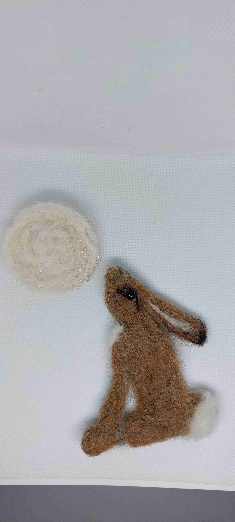 Hare and Moon fridge magnet set needle felt  nottoolate 