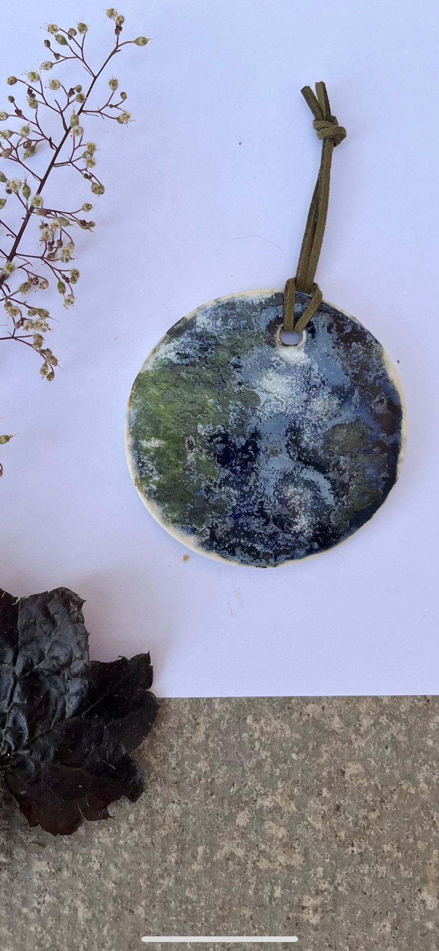 Portal Glazed Porcelain Christmas Tree Decoration Ornament Earth Globe Glaze