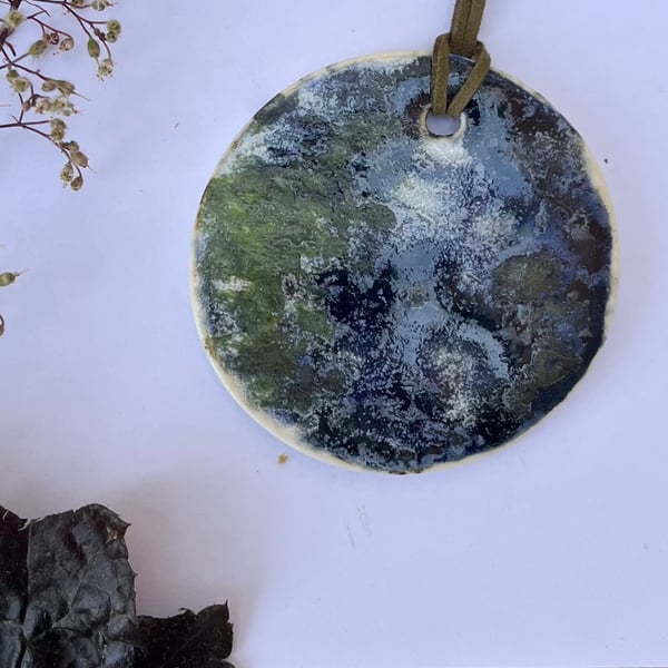 Portal Glazed Porcelain Christmas Tree Decoration Ornament Earth Globe Glaze