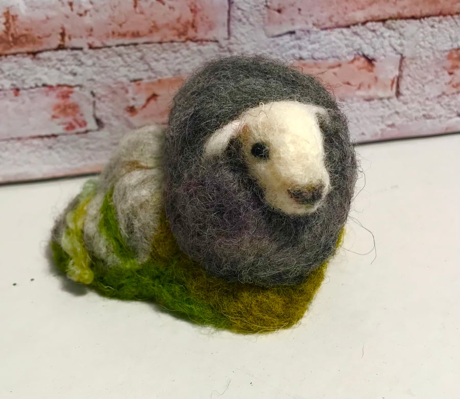Herdwick sheep wool ornament 