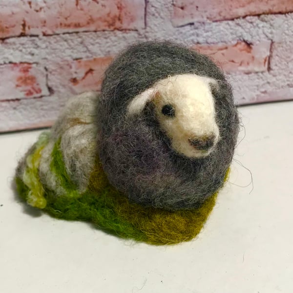 Herdwick sheep wool ornament 