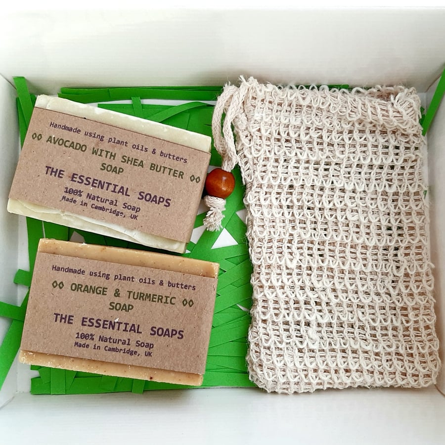 Mini Gift Set, Botanical Soap, Exfoliator, Christmas gift, Gifts for Friends