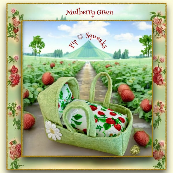 A Tiny Felt Cradle for the  Baby Pip Squeaks