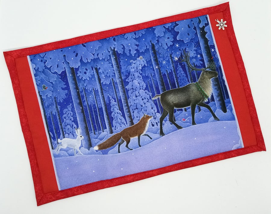 Christmas Sherry and Mince pie Table Mat 406 FF