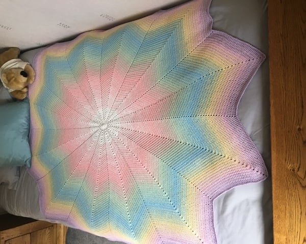 Large Blanket - 155cm - Rainbows & Unicorns