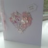 With love Daisy heart card