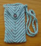 Crochet Phone Cosy Bag Pouch With Sparkly Button Closure (J187) - Image 4