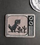 T-Rex Dinosaur Game Embroidered Iron-On Patch - 6.4x5cm