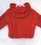 Child's Knitted Duffel Jacket, Winter Coat, Custom Make, Cabled Hooded Jacket - Image 8