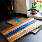 Handmade Scottish Wood Resin Charcuterie Board - Serving Platter Gift 