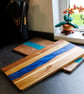 Handmade Scottish Wood Resin Charcuterie Board - Serving Platter Gift 