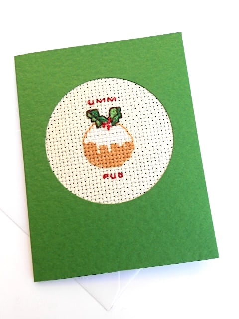 Christmas Umm Pud Cross Stitch Card