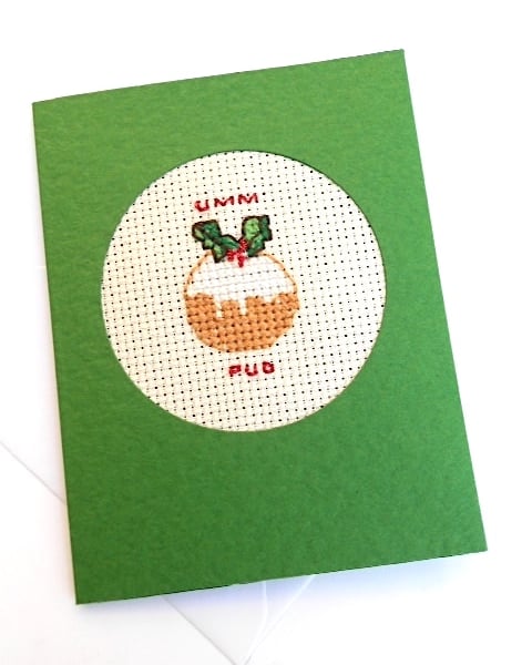 Christmas Umm Pud Cross Stitch Card