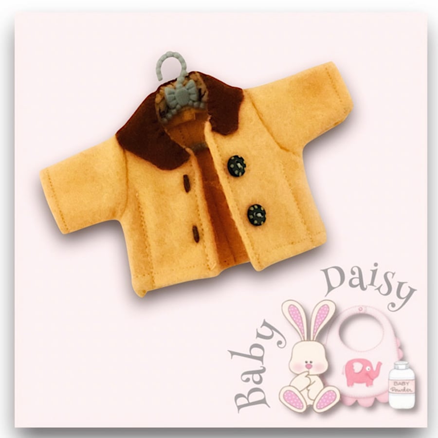 Reserved for Connor - Peach Coat to fit Baby Daisy 