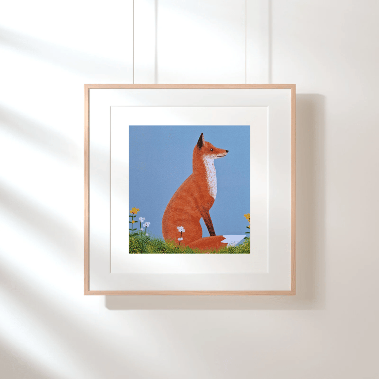 Meadow Fox Square Print