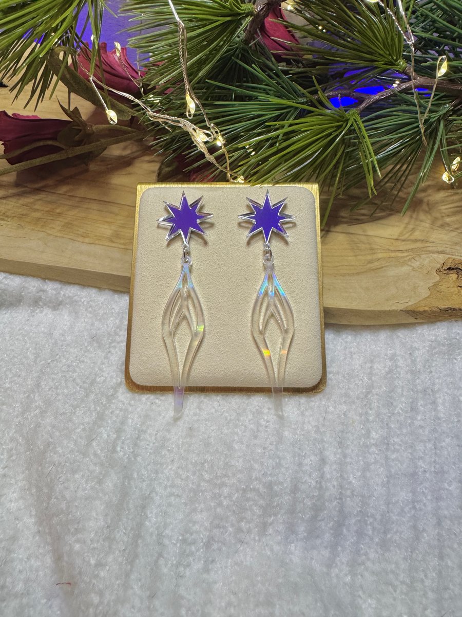 Christmas Icedrop Queen Elegant Acrylic Earrings - Karina Bespokes