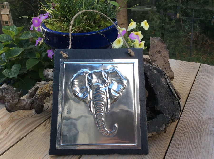 Elephant Head Plaque