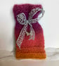 Unique knitted gift bag with silver butterfly - Image 1