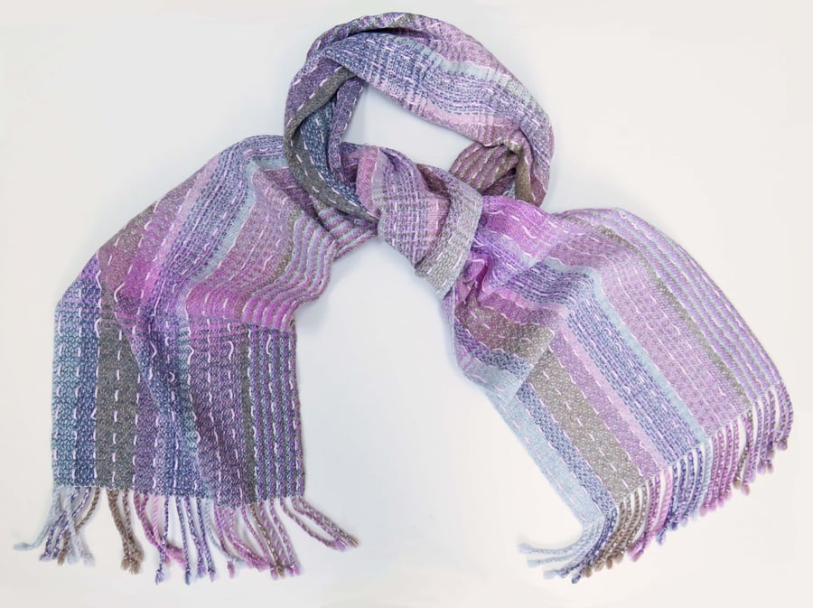 Pink Handwoven Scarf