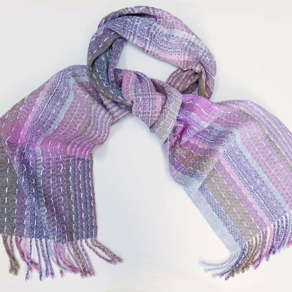Pink Handwoven Scarf