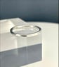 Sterling Silver Stacking Ring 2mm - Hammered-Faceted - Sizes H-Z  Handmade - Image 2