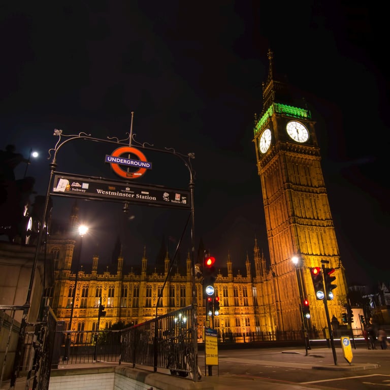 Westminster underground and Elizabeth Tower