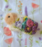Guinea Pig Brooch Felted and Embroidered - Image 2