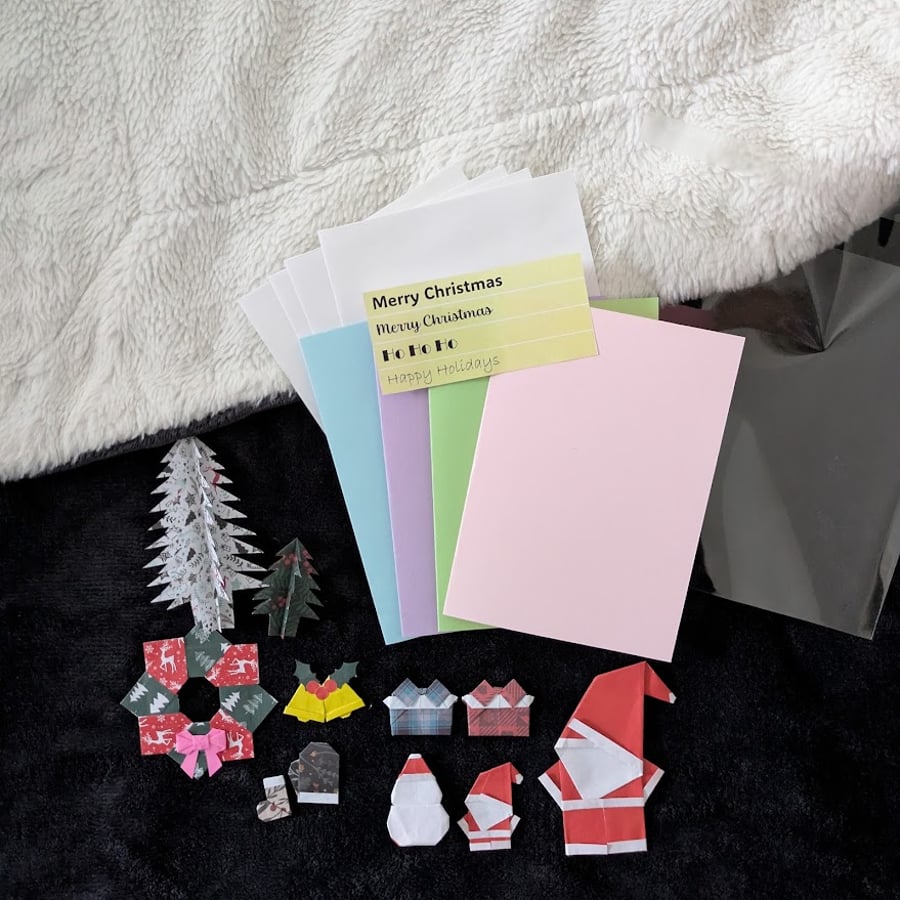 DIY Cards Set - Origami Christmas Card Craft Kit
