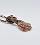 Peach Moonstone and Copper Wire Wrapped and Woven Pendant - Image 6