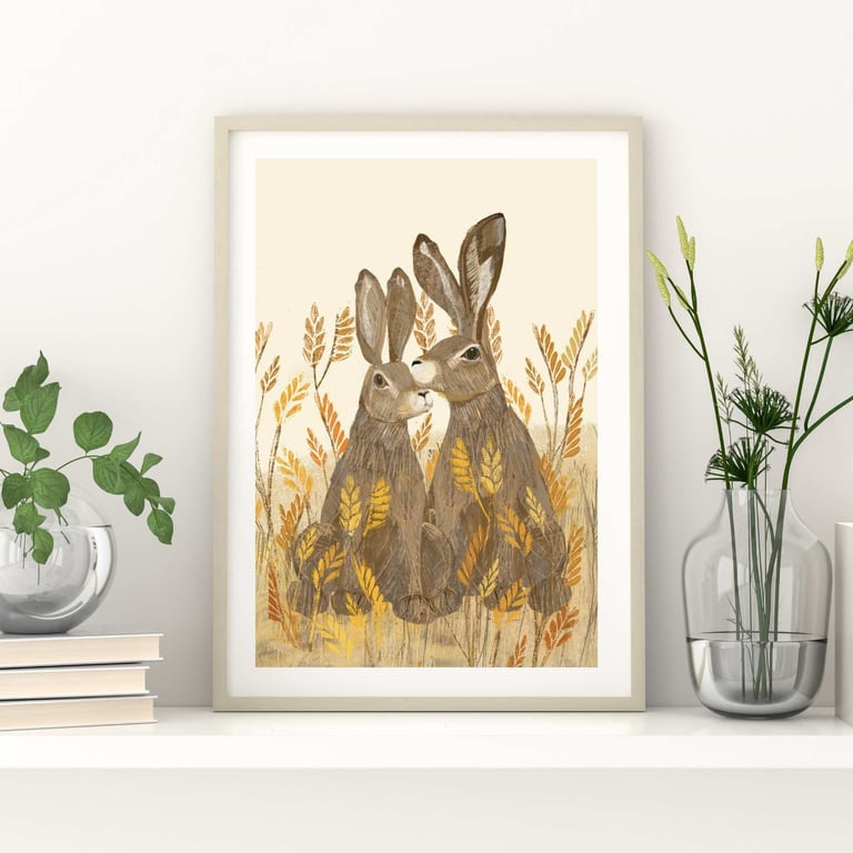 Hare art print art for the home art as gift
