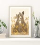 Hare art print art for the home art as gift