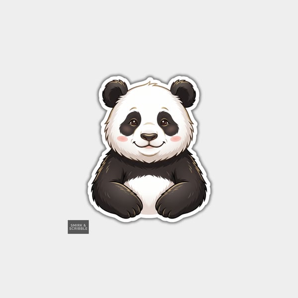 Funny Vinyl Die Cut Sticker For Adults - Cute Panda