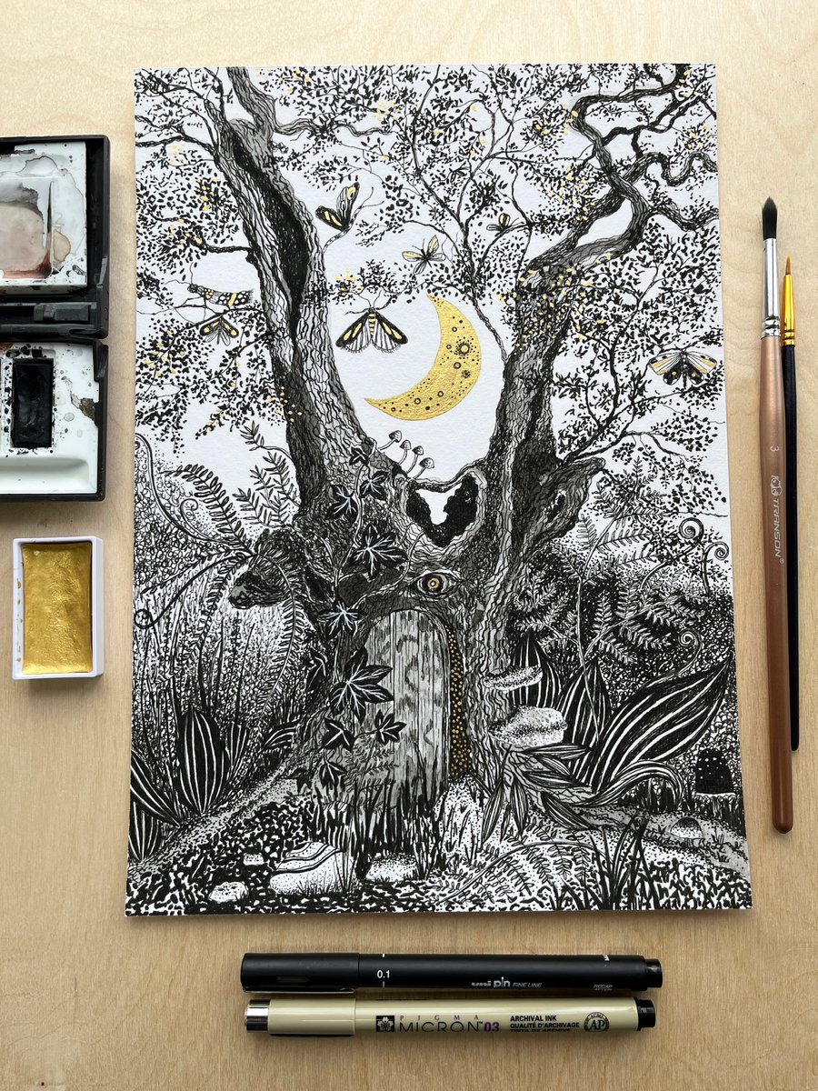 Moonlit Doorway Art Print