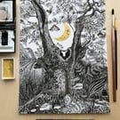 Moonlit Doorway Art Print