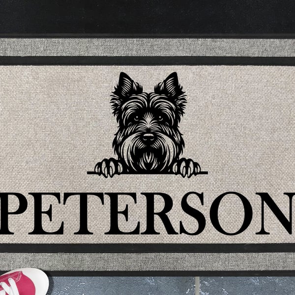 Scottish Terrier Door Mat No.2 - Personalised All Weather Doormat - 45x70cm 